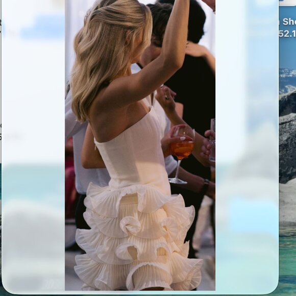 Bridal Mini Dress - Anthropologie Strapless Basque-Waist Ruffle-Hem Mini Dress - Picture 12 of 12